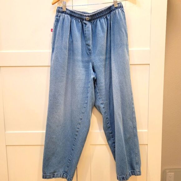 Woman Within Jeans Elastic Waist Size 14WP - Picture 1 of 6